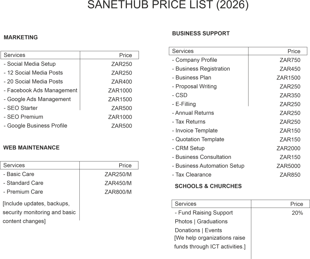 price list2